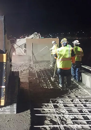 photo of Conjet Hydrodemolition project for Caltrans Rehabilitation for I-5 / I-210 Interchange Overpass Decking